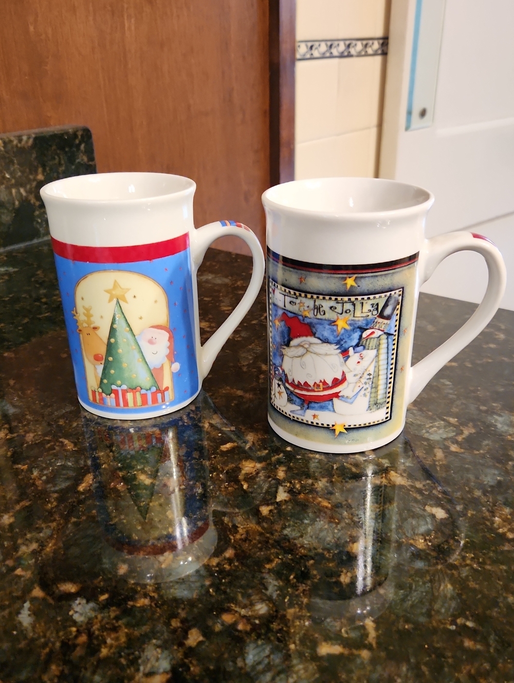 Royal Norfolk Christmas Santa and Tree Holiday Mugs